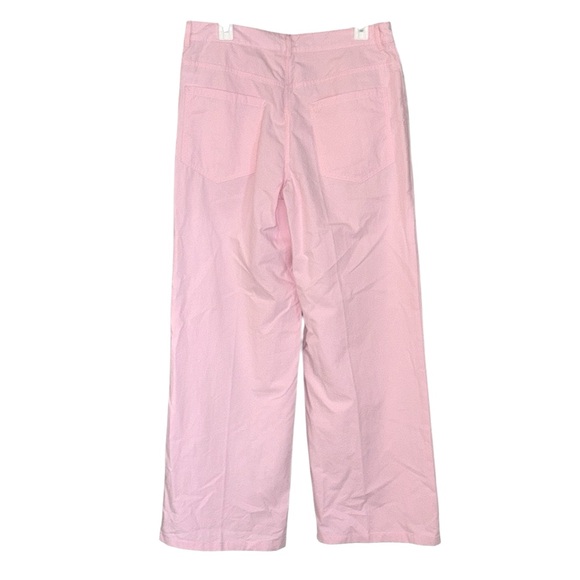 NWT Zara Light Pink Straight Leg High Waist Baggy Trousers Pants - M - Picture 9 of 16